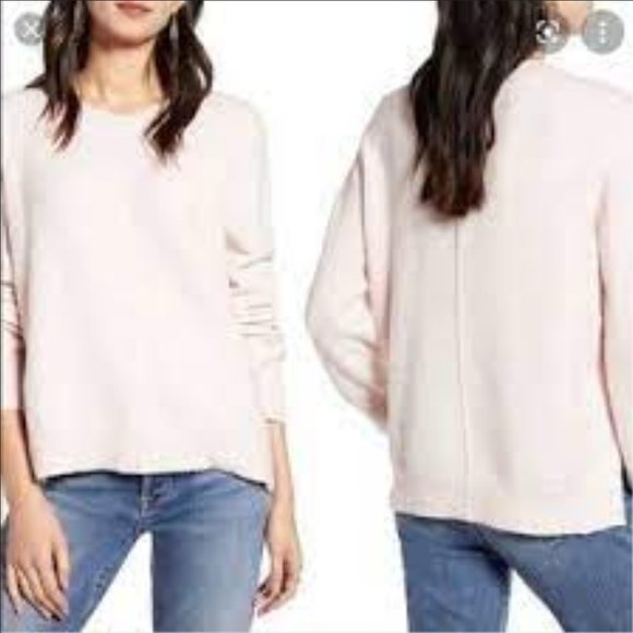 Treasure & Bond Sweaters - Treasure & Bond Pink Hush Cotton Crew Neck Sweater Size XS